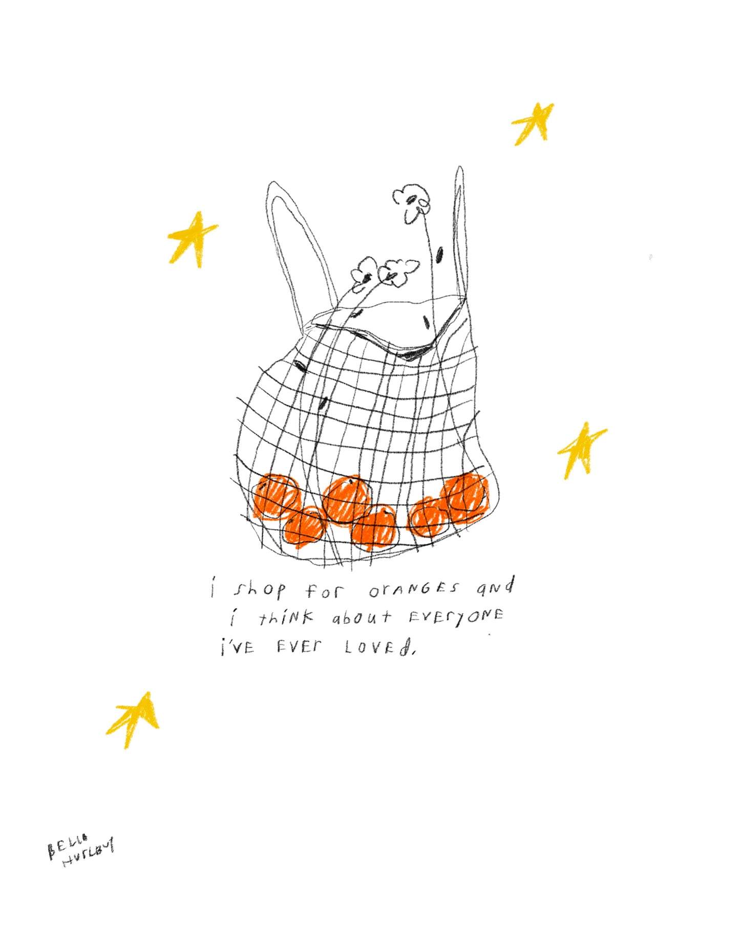 I shop for oranges