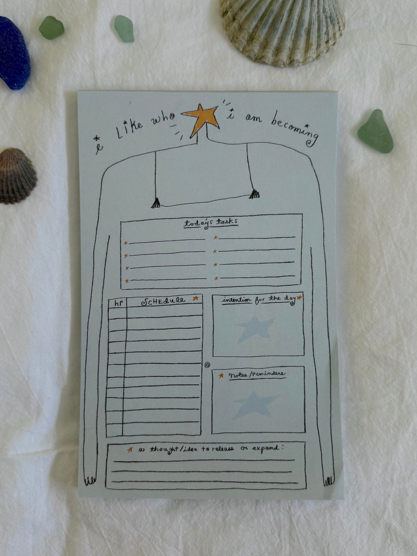 “i like who i am becoming” to-do notepad 🌟