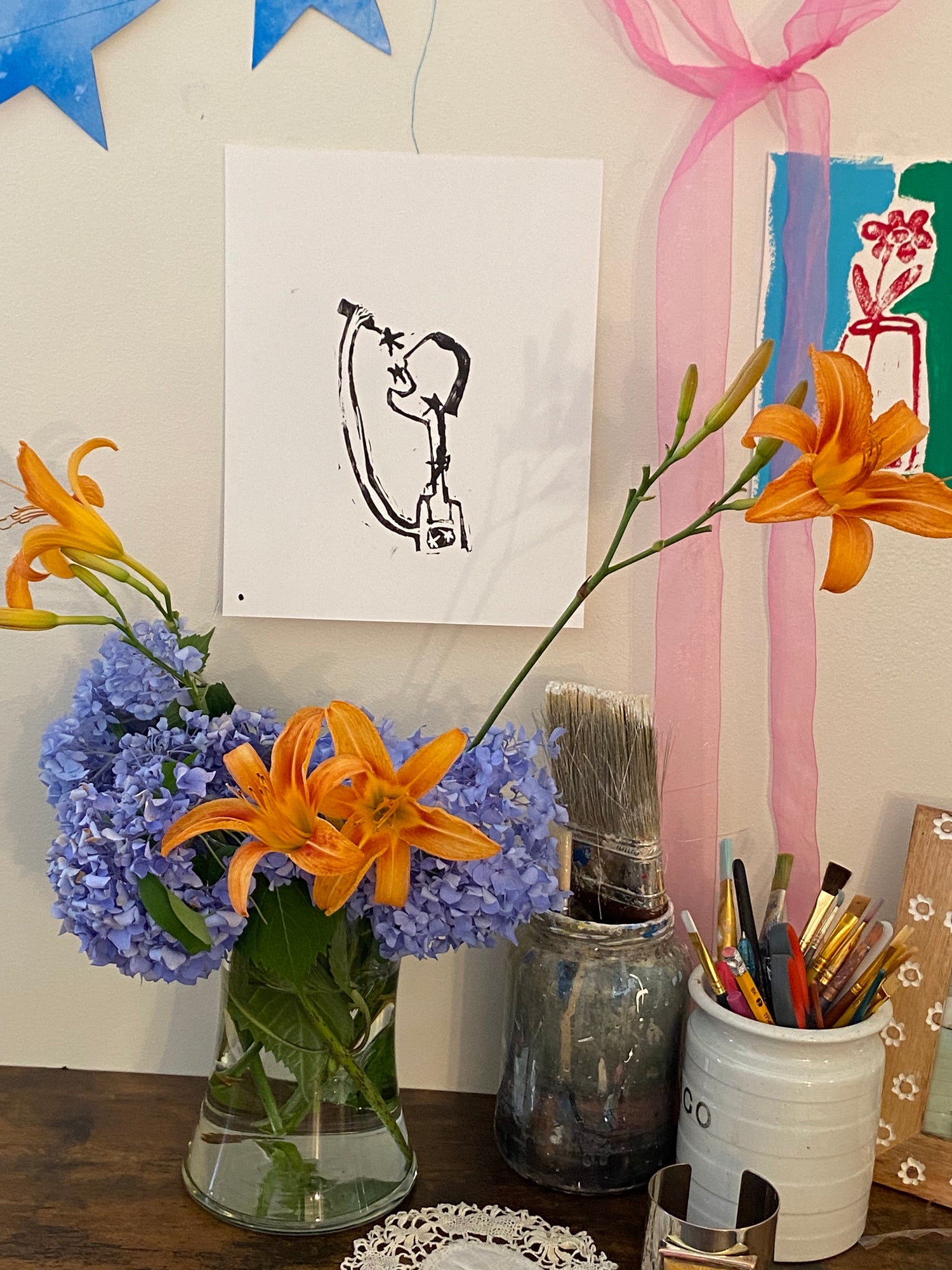 lino cut ink prints