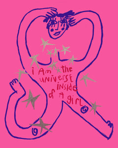 i am the universe inside of a girl
